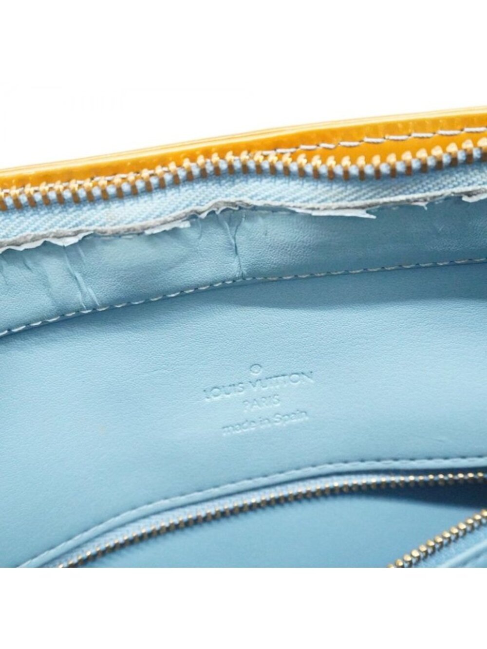★SOLD★ Louis Vuitton Tote Vernis Houston Baby Blue - Picture 5 of 10